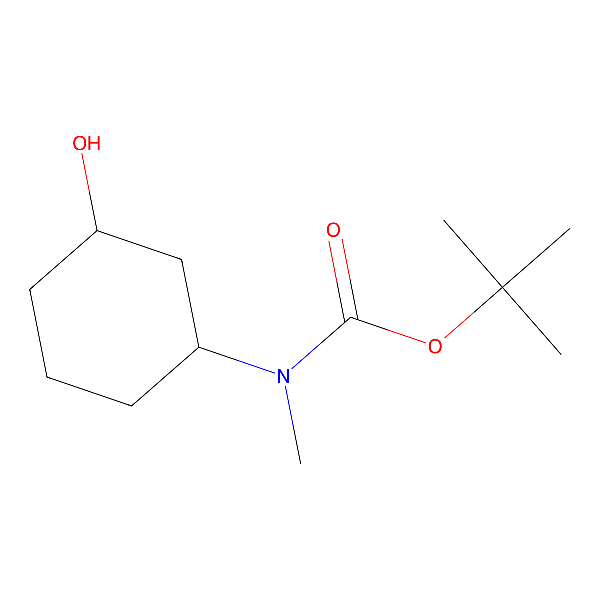 (3-Hydroxy-cyclohexyl)-methyl-carbamic acid tert-butyl ester molecular structure, CAS 1332632-81-1