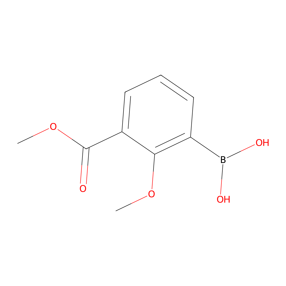 2-Methoxy-3-(methoxycarbonyl)phenylboronic acid molecular structure, CAS 1332637-14-5