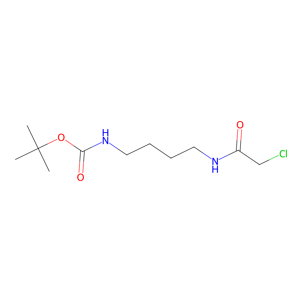 tert-butyl N-[4-(2-chloroacetamido)butyl]carbamate molecular structure, CAS 133264-58-1