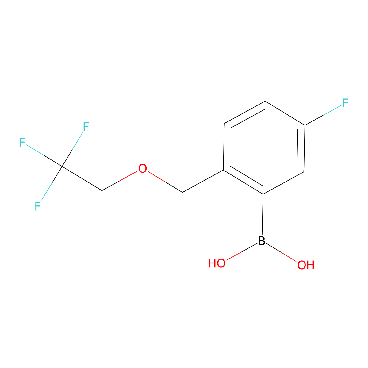 (5-Fluoro-2-((2,2,2-trifluoroethoxy)methyl)phenyl)boronic acid molecular structure, CAS 1332648-74-4