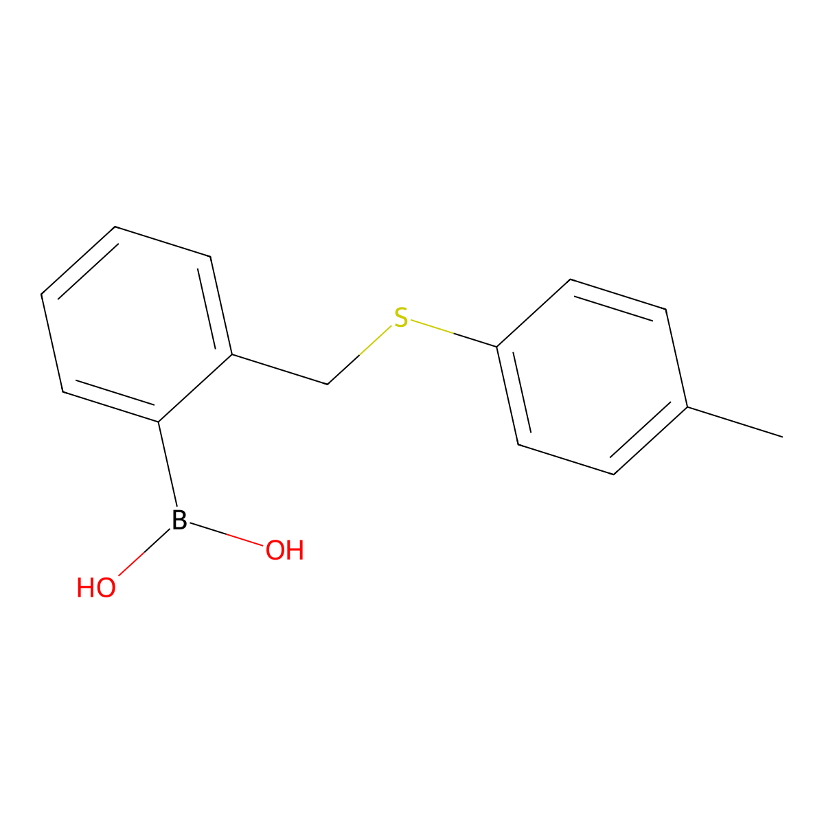 Boronic acid, B-[2-[[(4-methylphenyl)thio]methyl]phenyl]- molecular structure, CAS 1332651-53-2