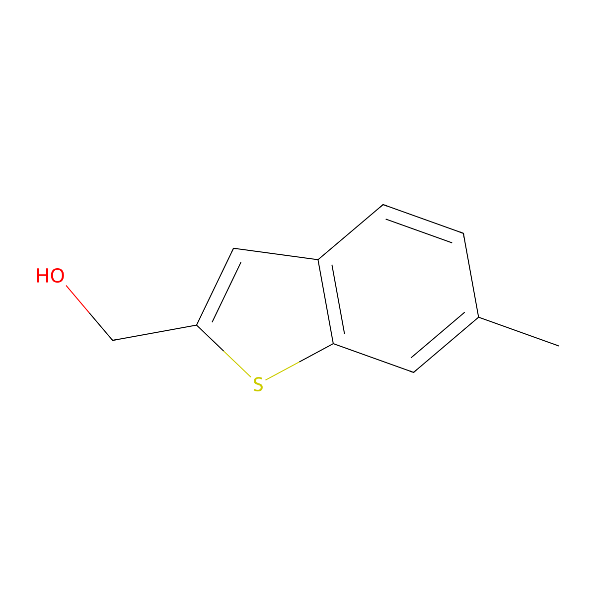 Benzo[b]thiophene-2-methanol, 6-methyl- molecular structure, CAS 1332651-95-2