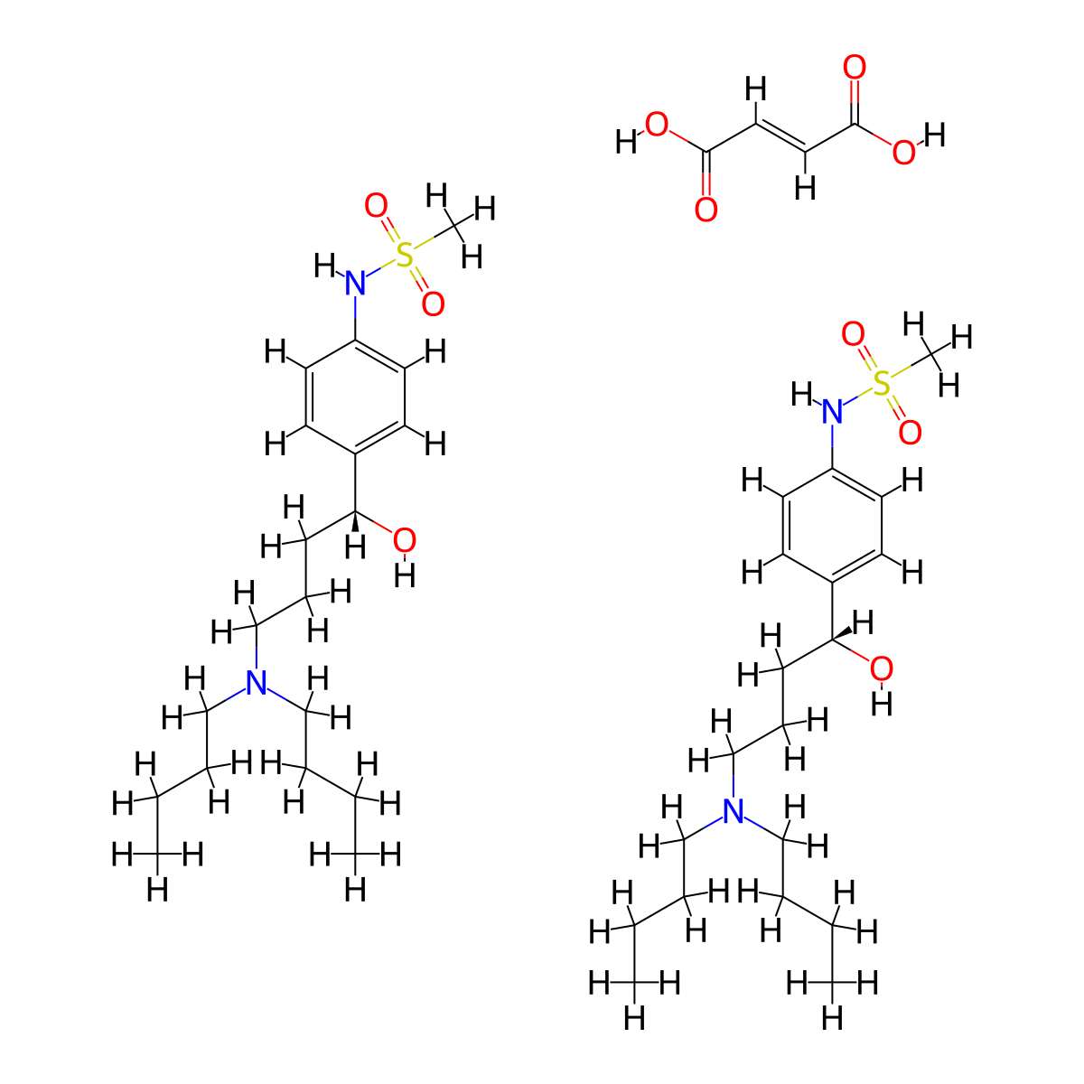 Artilide Fumarate molecular structure, CAS 133267-20-6