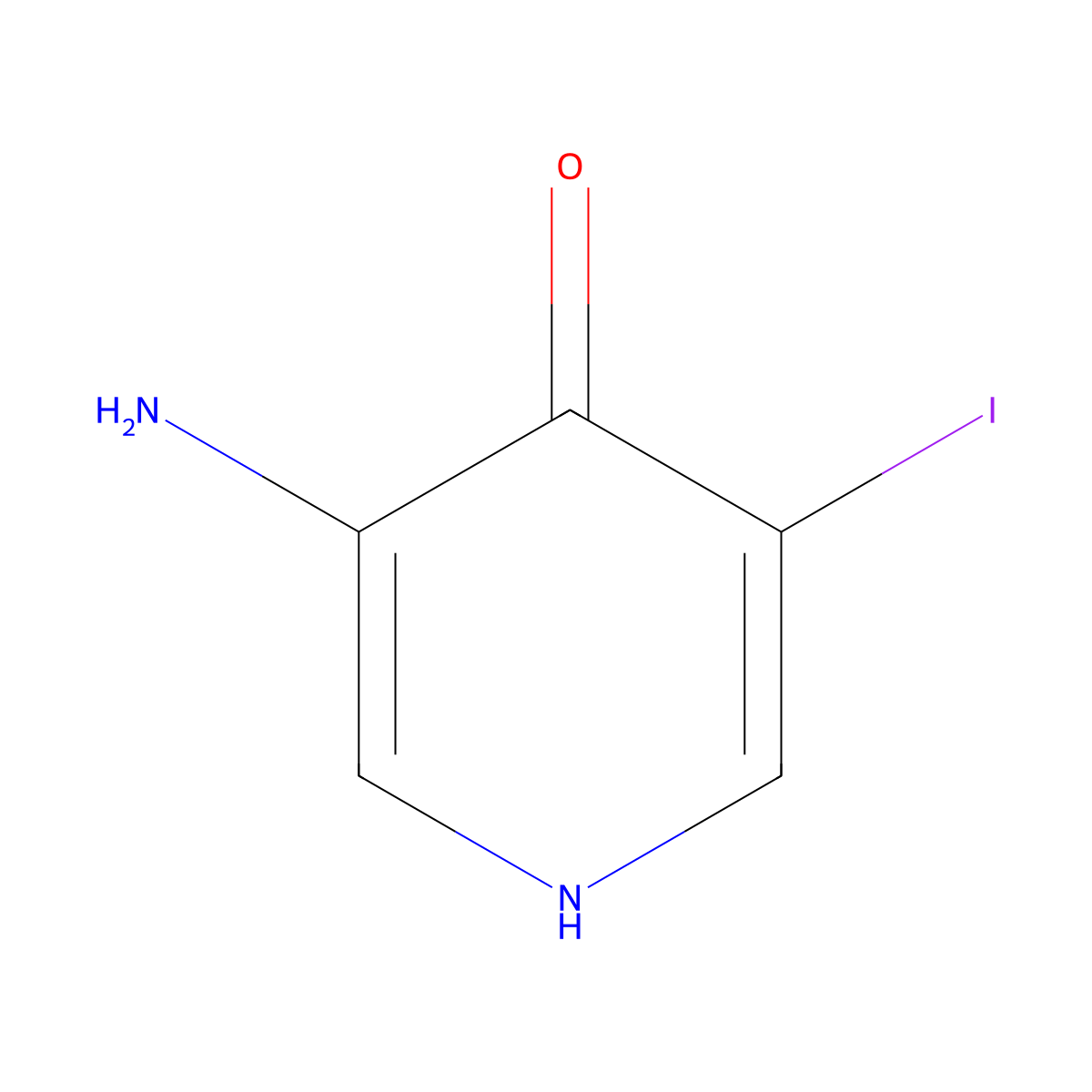 3-Amino-5-iodopyridin-4-ol molecular structure, CAS 1332691-15-2