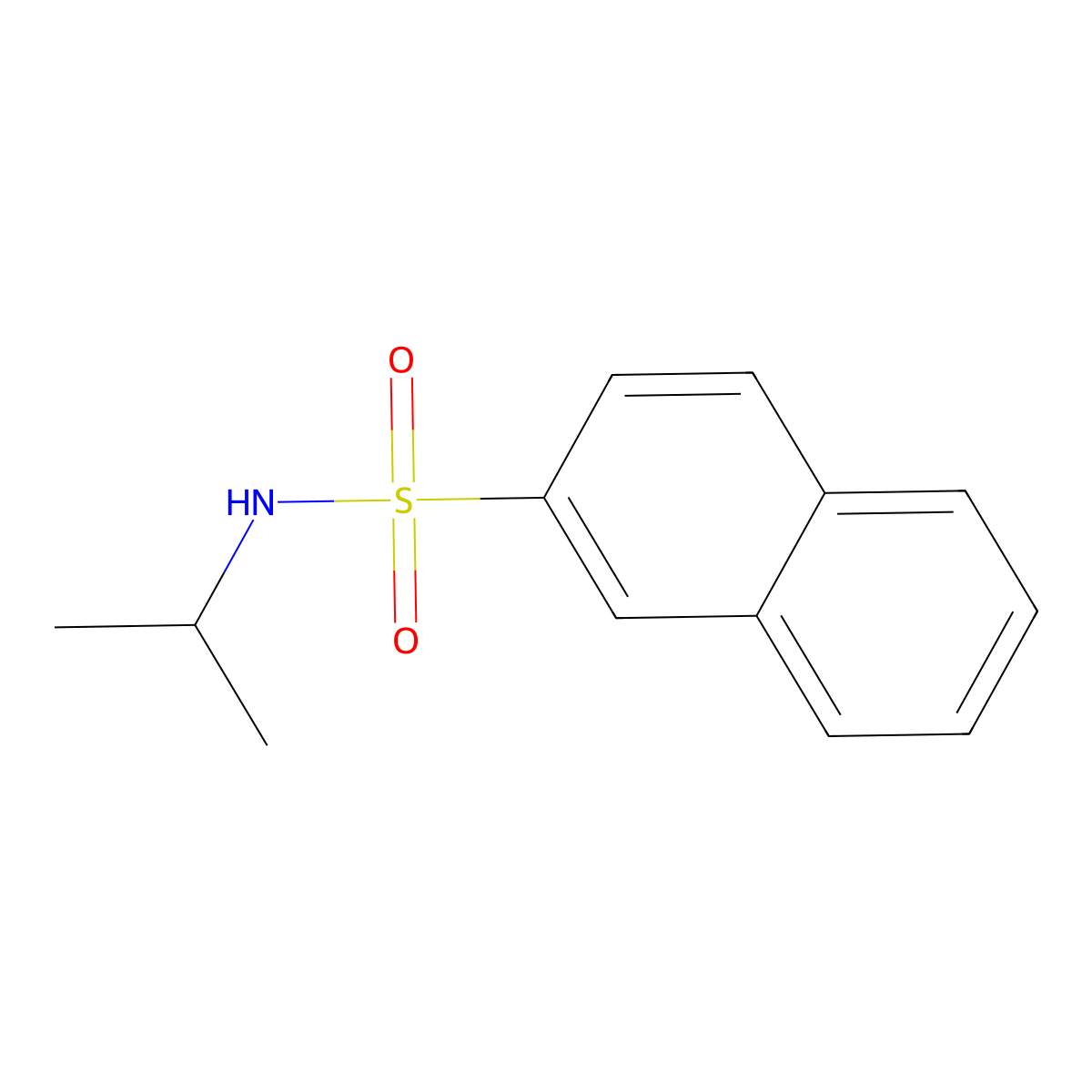 N-propan-2-ylnaphthalene-2-sulfonamide molecular structure, CAS 133270-71-0