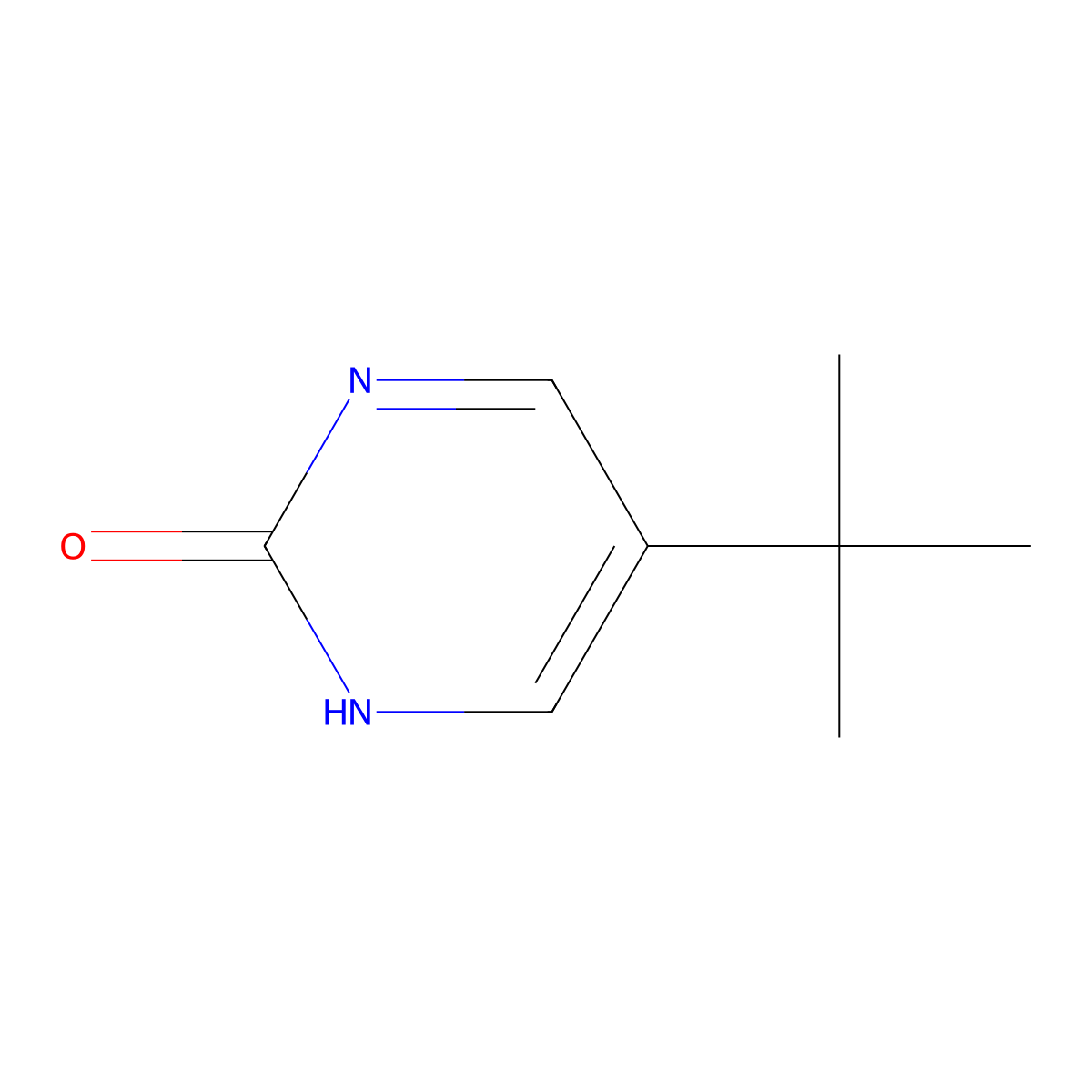 5-(tert-butyl)pyrimidin-2(1H)-one molecular structure, CAS 133271-21-3