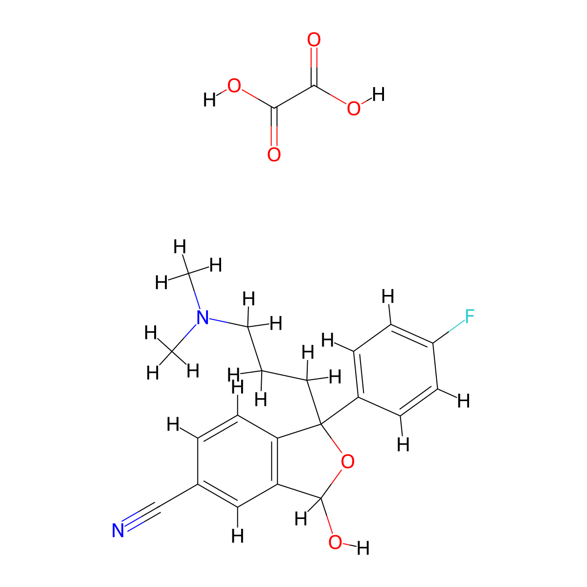 3-Hydroxy Citalopram Oxalate molecular structure, CAS 1332724-03-4