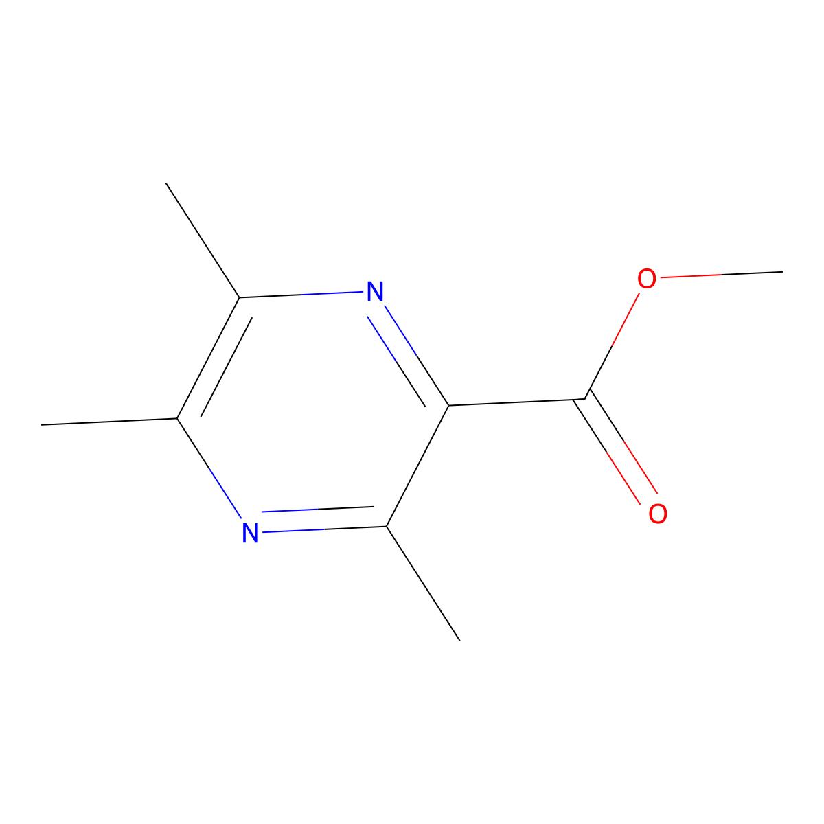 Methyl 3,5,6-trimethylpyrazine-2-carboxylate molecular structure, CAS 1332730-39-8