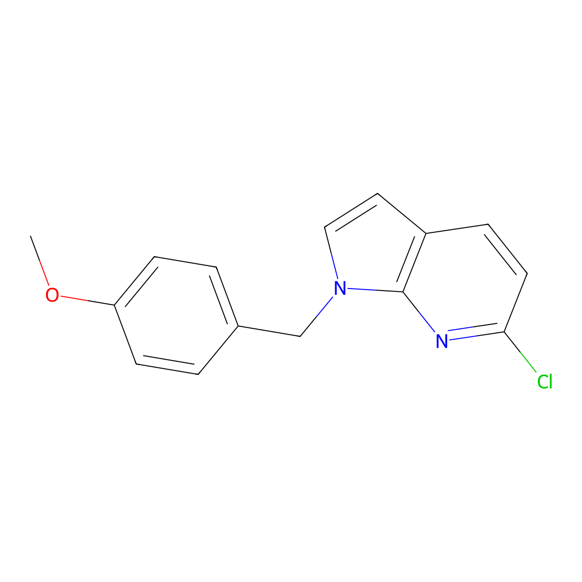 6-Chloro-1-(4-methoxybenzyl)-1H-pyrrolo[2,3-b]pyridine molecular structure, CAS 1332748-84-1