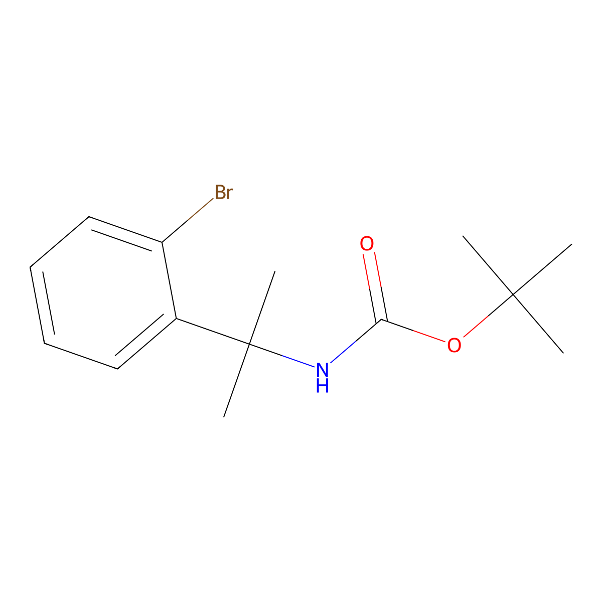 tert-Butyl N-[2-(2-bromophenyl)propan-2-yl]carbamate molecular structure, CAS 1332765-91-9