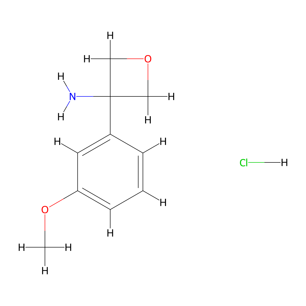 3-(3-Methoxyphenyl)oxetan-3-amine hydrochloride molecular structure, CAS 1332765-95-3