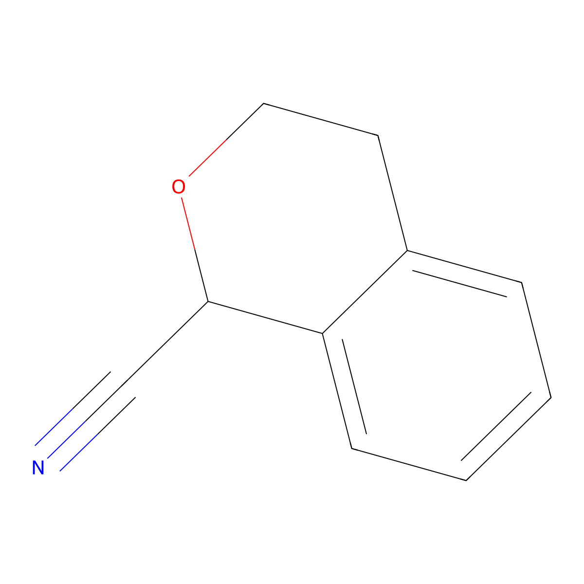 3,4-dihydro-1H-2-benzopyran-1-carbonitrile molecular structure, CAS 13328-80-8