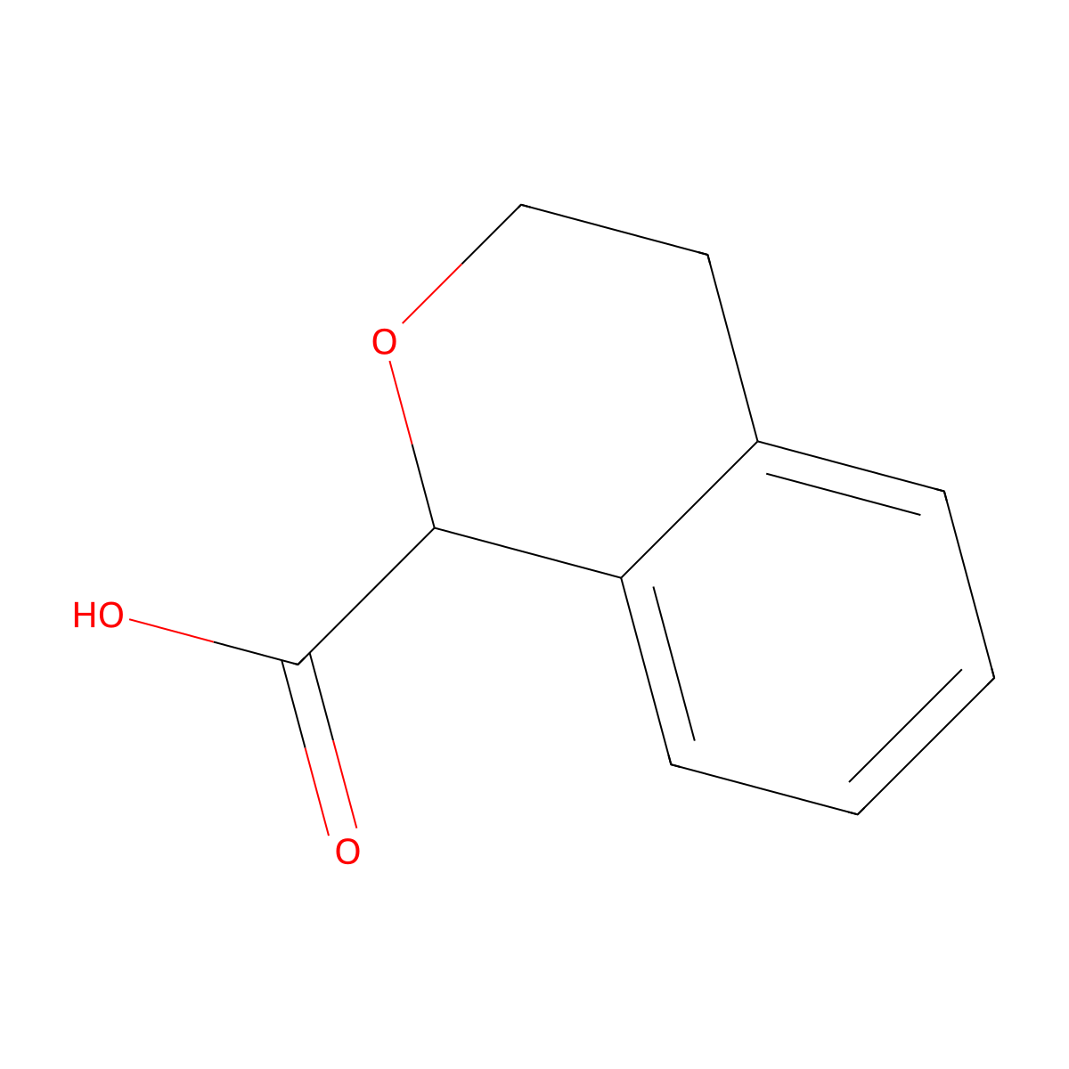 3,4-dihydro-1H-2-benzopyran-1-carboxylic acid molecular structure, CAS 13328-85-3