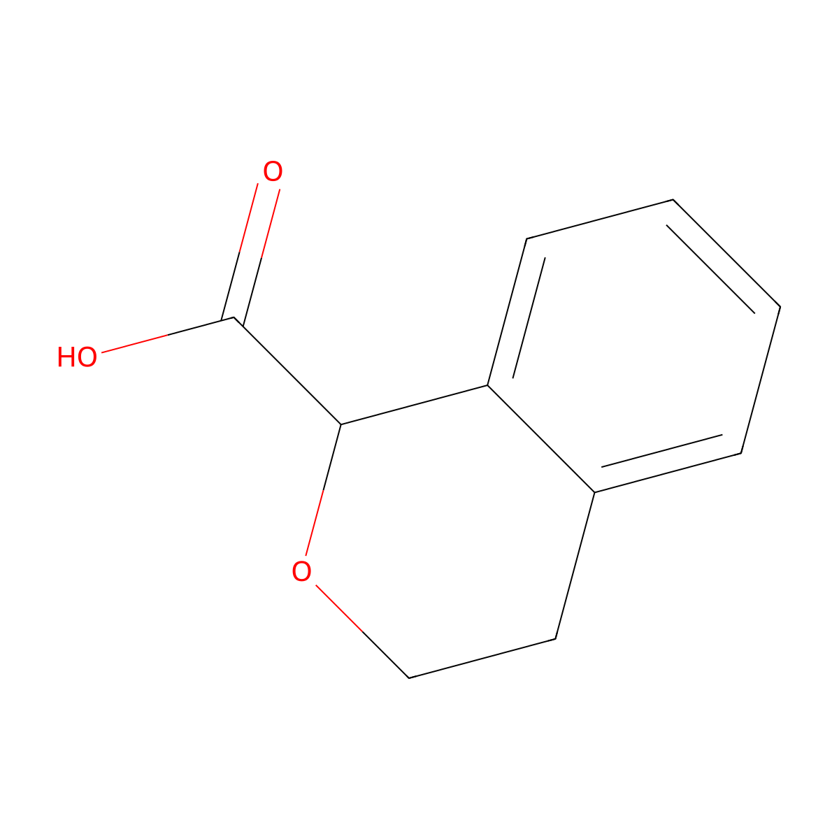 3,4-dihydro-1H-2-benzopyran-1-carboxylic acid molecular structure, CAS 13328-85-3