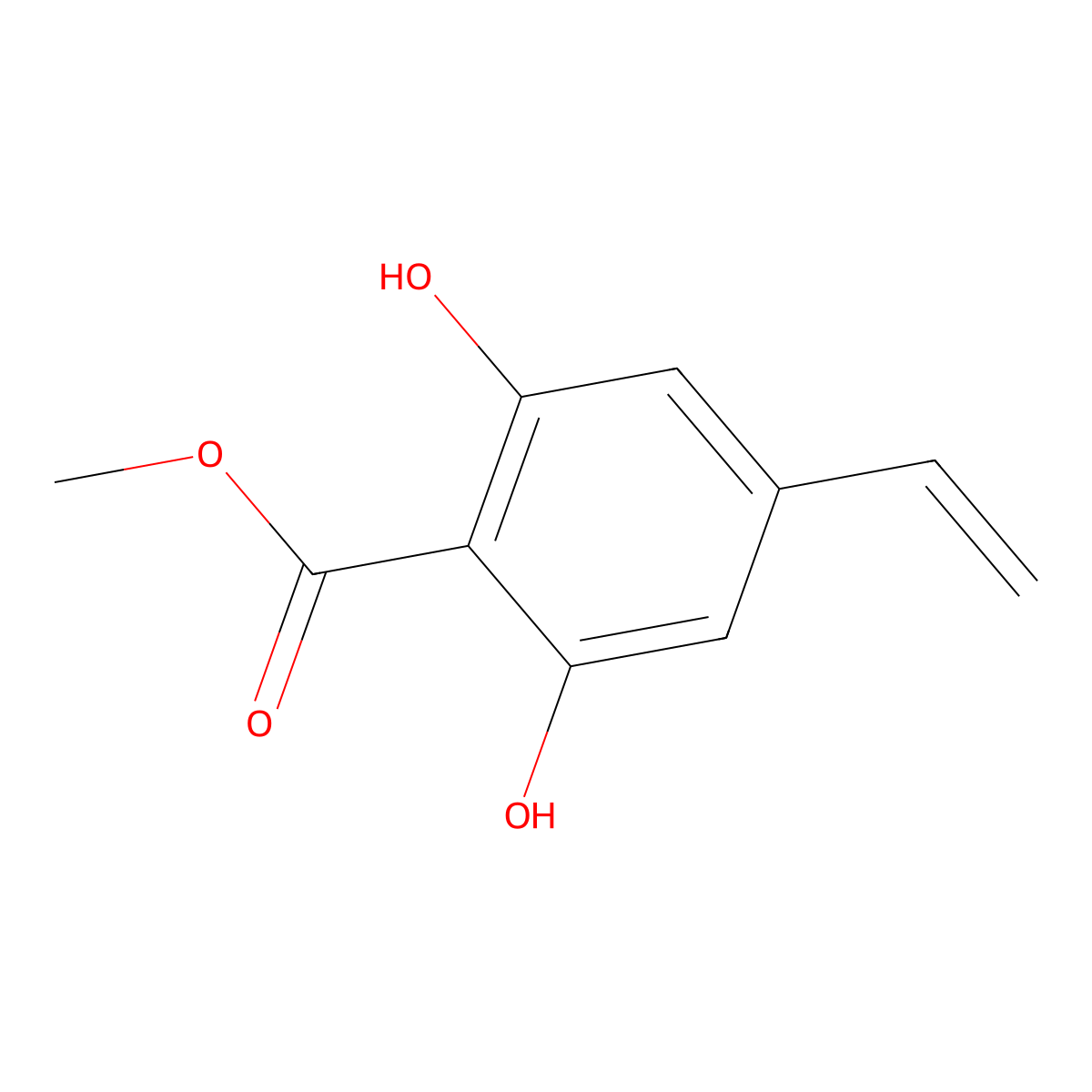 Methyl 2,6-dihydroxy-4-vinylbenzoate molecular structure, CAS 1332835-50-3