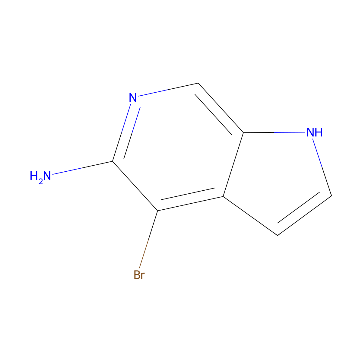 4-bromo-1H-pyrrolo[2,3-c]pyridin-5-amine molecular structure, CAS 1332837-64-5