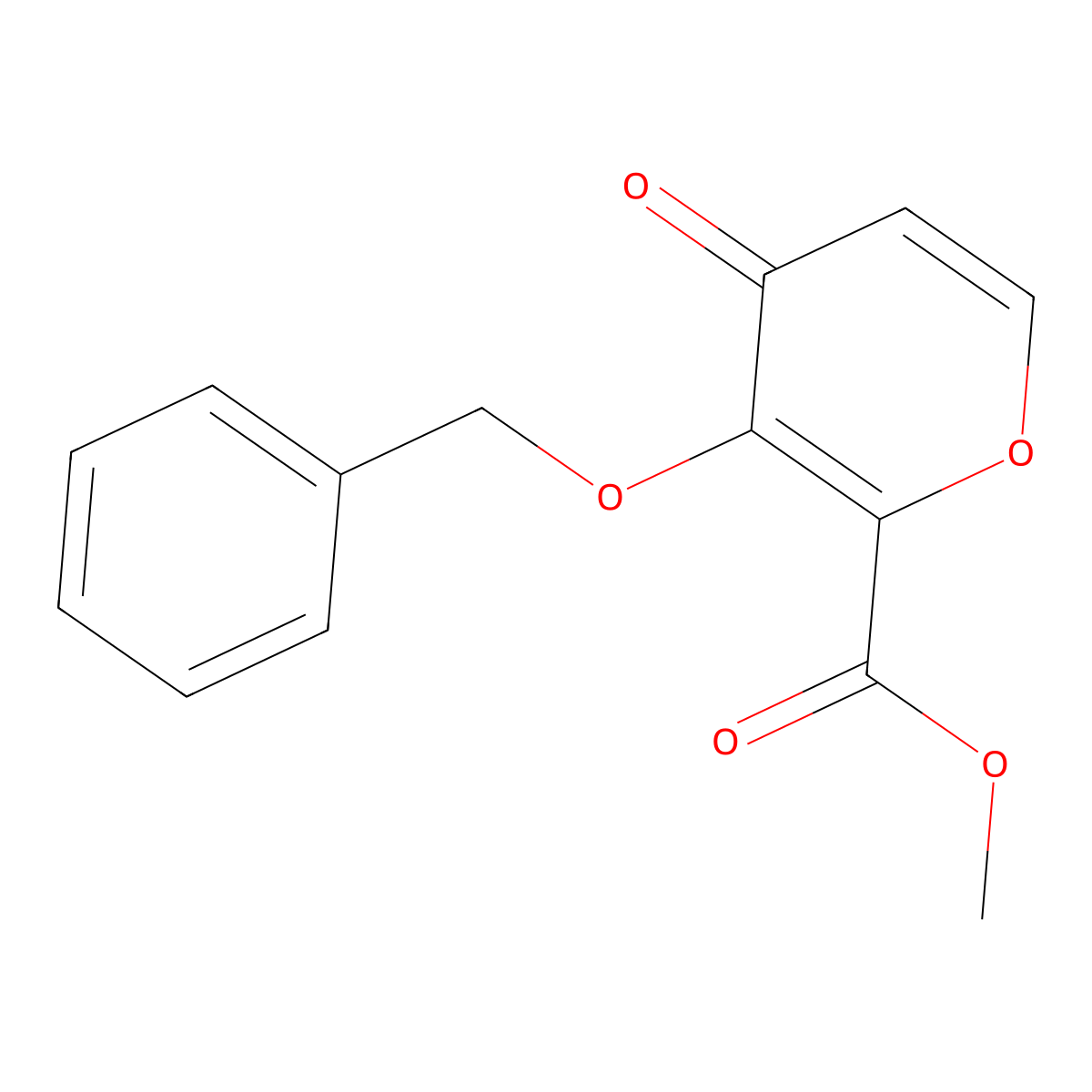 Methyl 3-(benzyloxy)-4-oxo-4H-pyran-2-carboxylate molecular structure, CAS 1332855-89-6