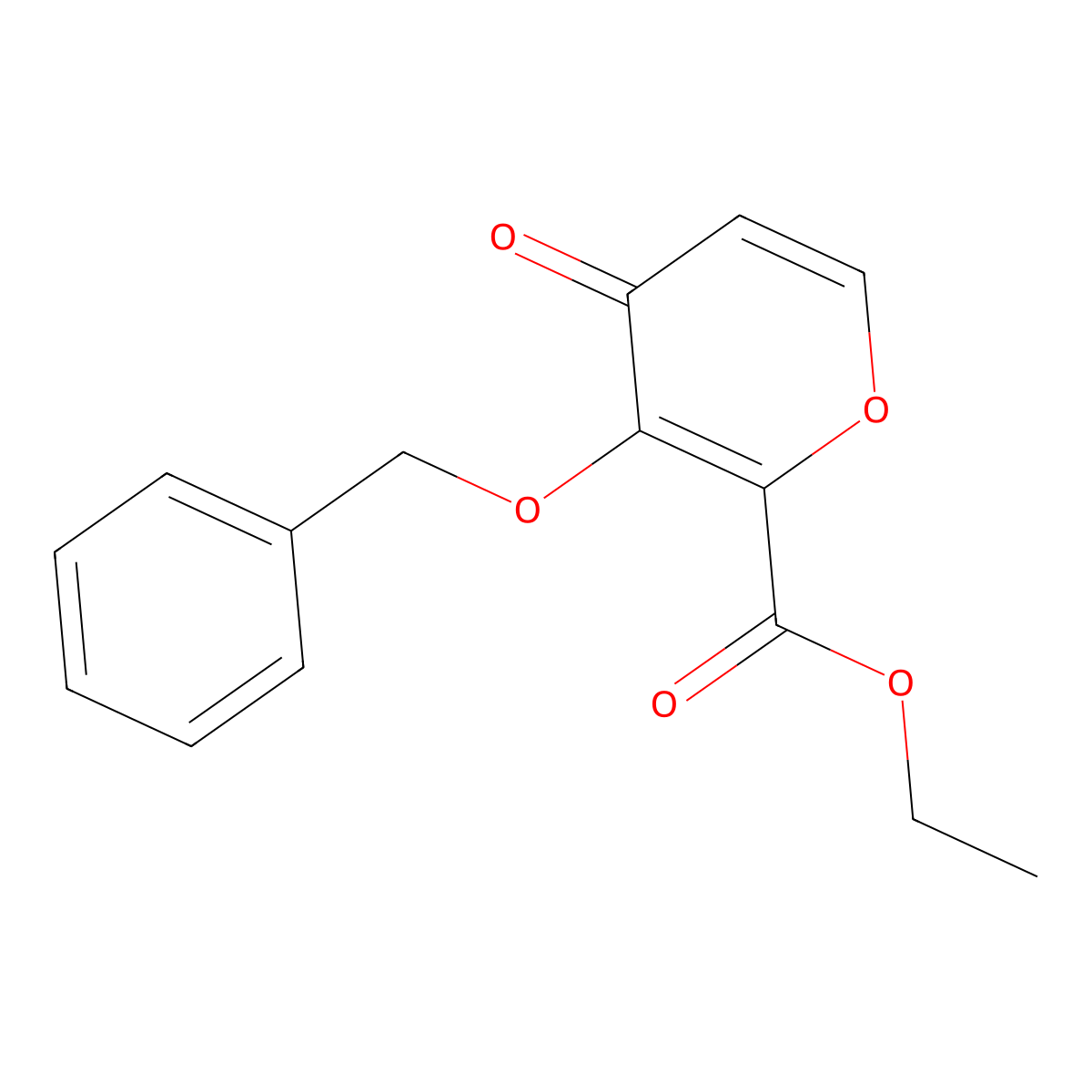 Ethyl 3-(benzyloxy)-4-oxo-4H-pyran-2-carboxylate molecular structure, CAS 1332855-94-3
