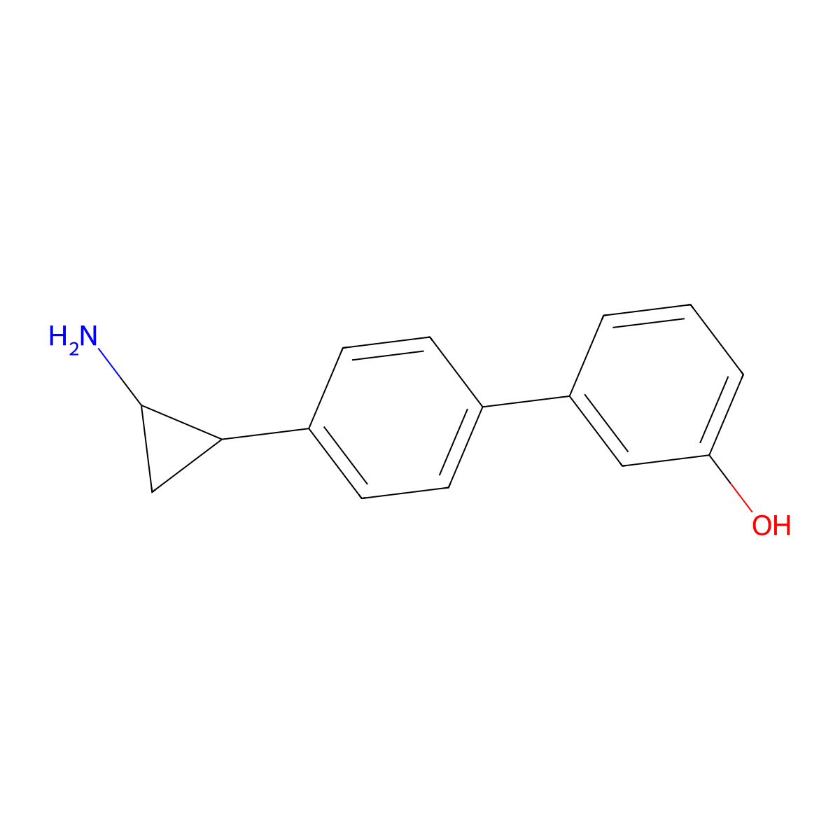 3-[4-(2-Aminocyclopropyl)phenyl]phenol molecular structure, CAS 1332859-11-6