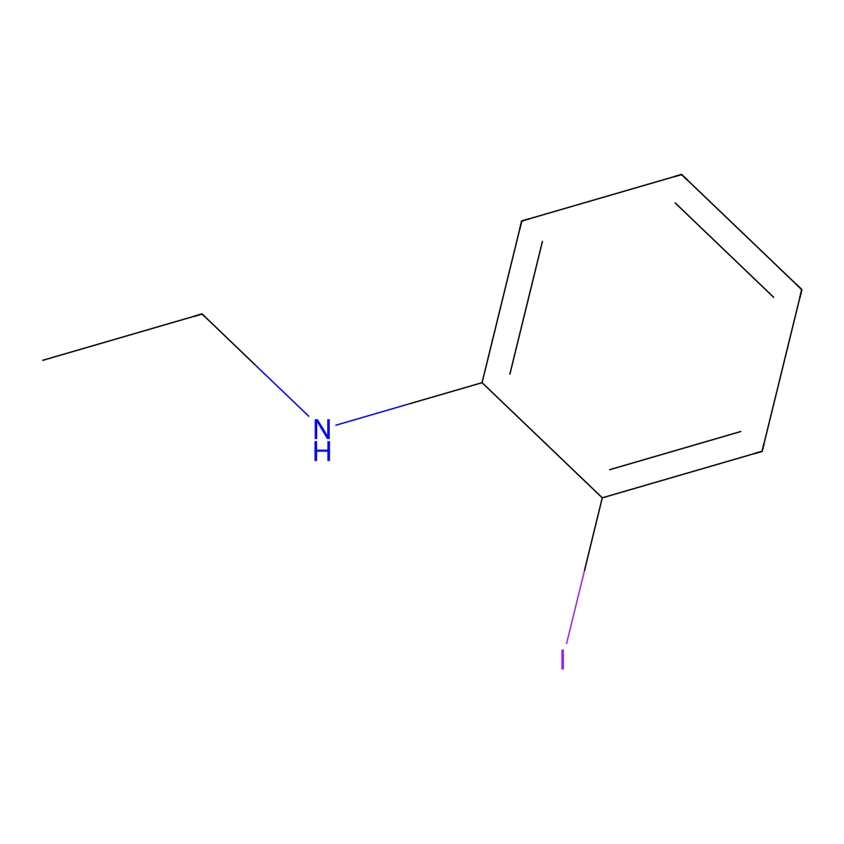 N-ethyl-2-iodoaniline molecular structure, CAS 133286-16-5