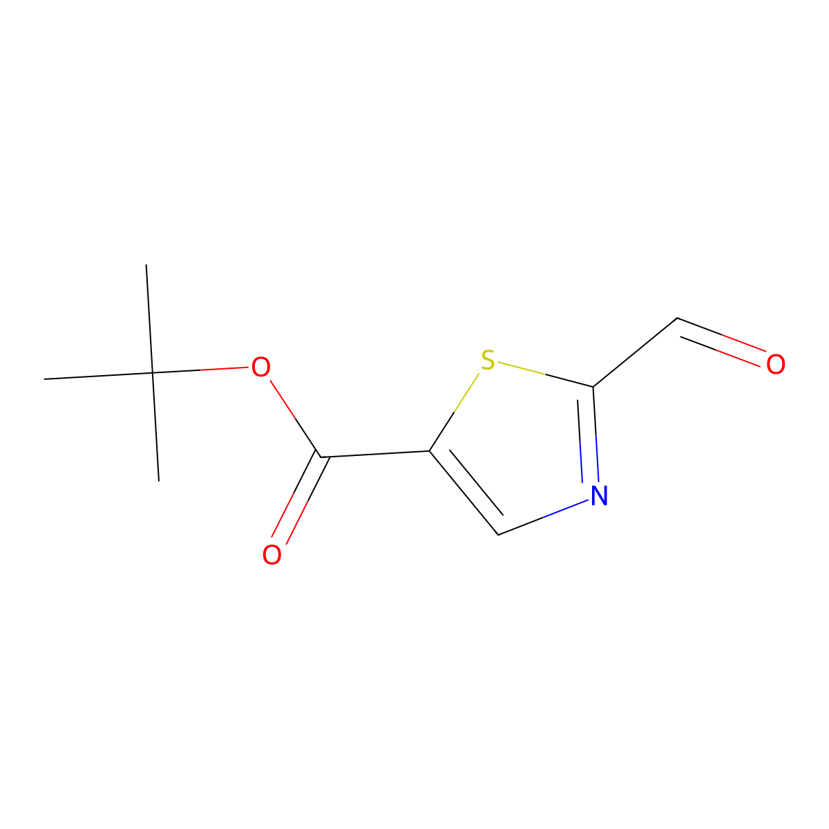 Tert-butyl 2-formyl-1,3-thiazole-5-carboxylate molecular structure, CAS 1332873-21-8