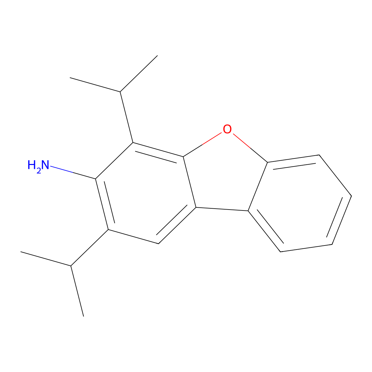 2,4-Diisopropyldibenzo[b,d]furan-3-amine molecular structure, CAS 1332881-95-4