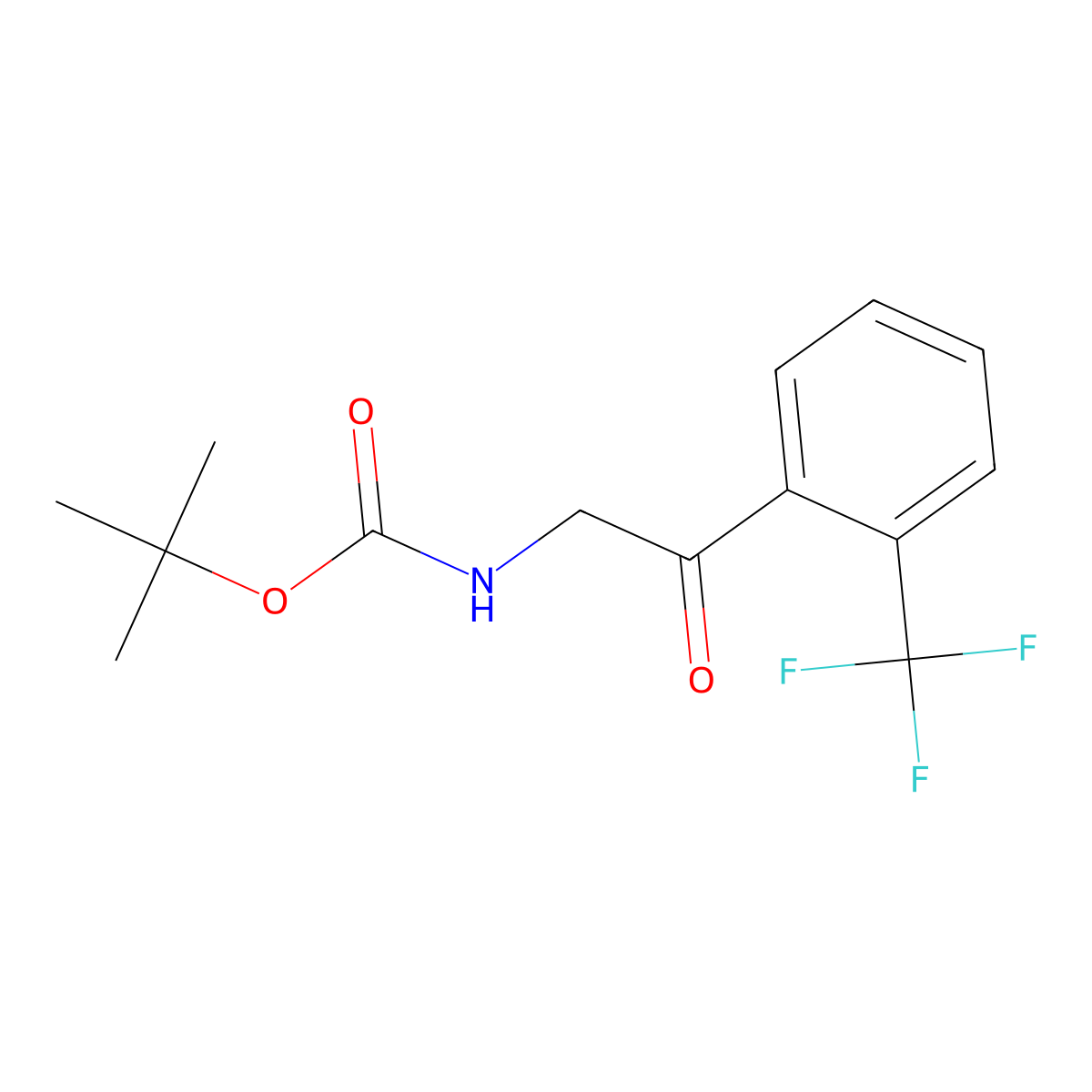 tert-butyl N-{2-oxo-2-[2-(trifluoromethyl)phenyl]ethyl}carbamate molecular structure, CAS 1332885-74-1