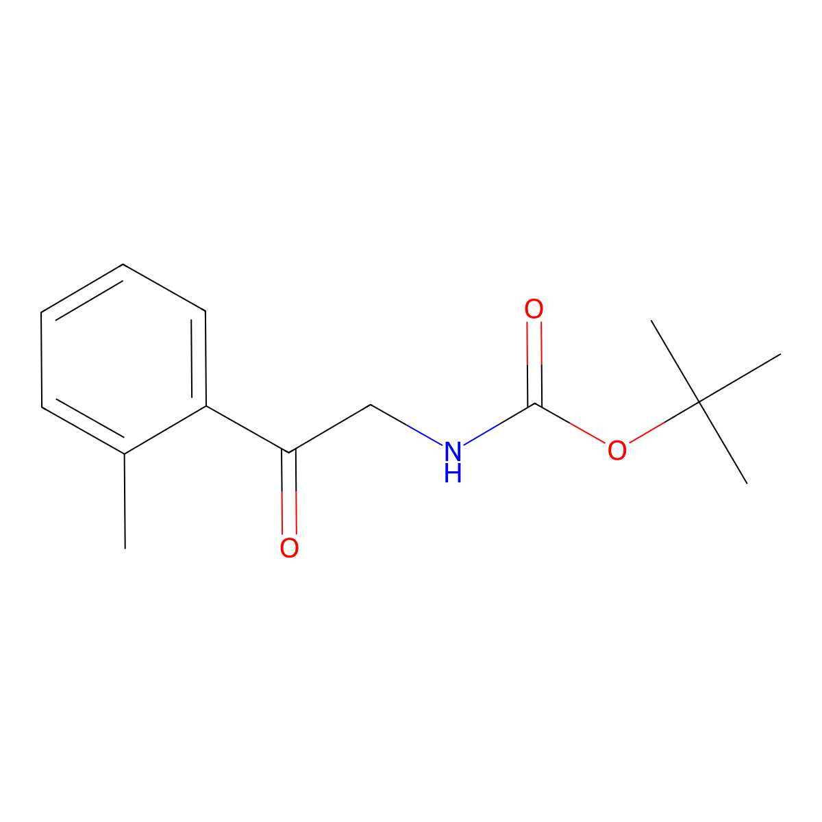 tert-butyl N-[2-(2-methylphenyl)-2-oxoethyl]carbamate molecular structure, CAS 1332885-76-3