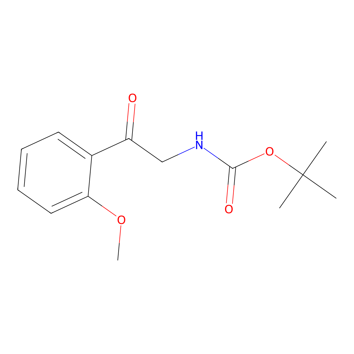 Tert-butyl (2-(2-methoxyphenyl)-2-oxoethyl)carbamate molecular structure, CAS 1332885-81-0