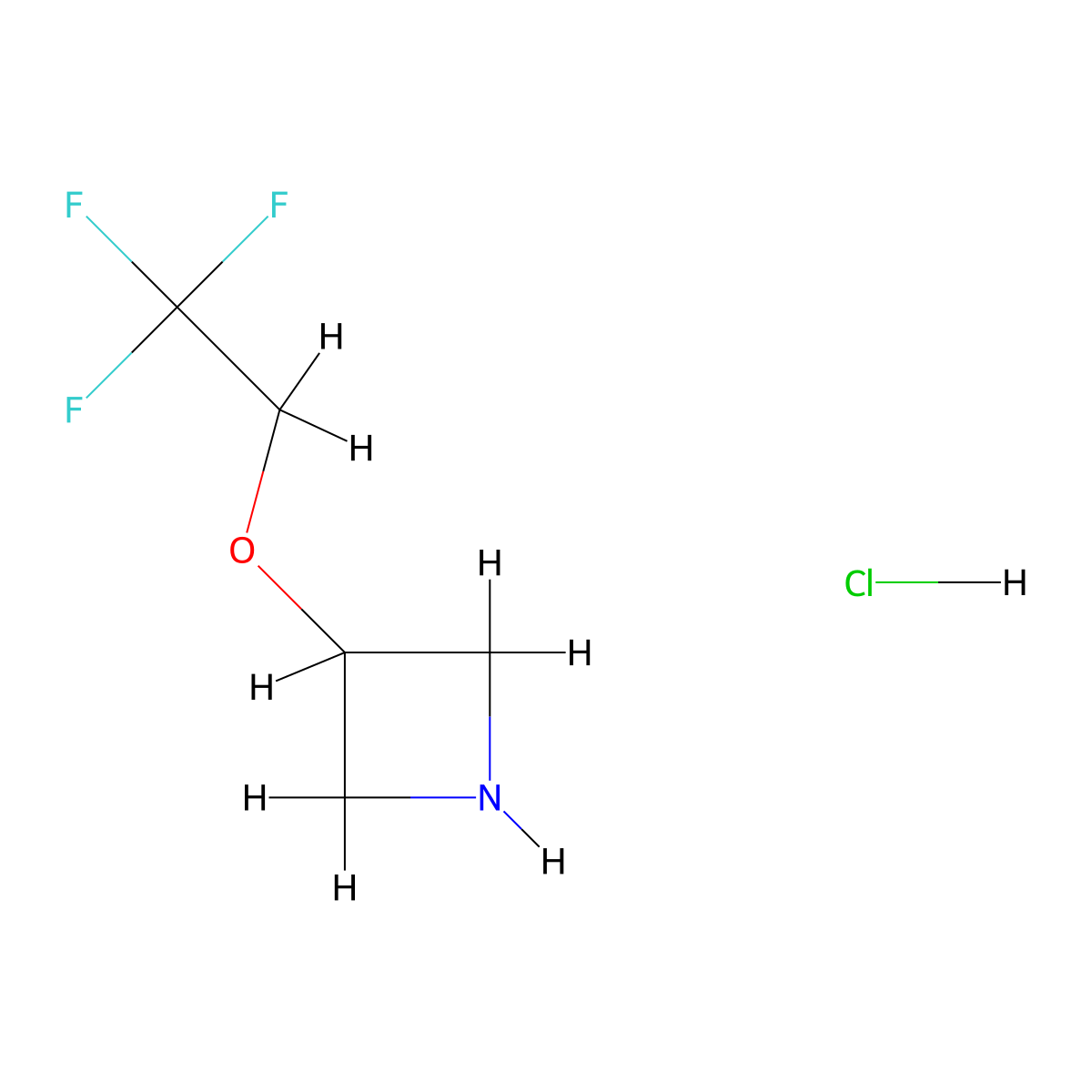 3-(2,2,2-Trifluoroethoxy)azetidine hydrochloride molecular structure, CAS 1332886-59-5