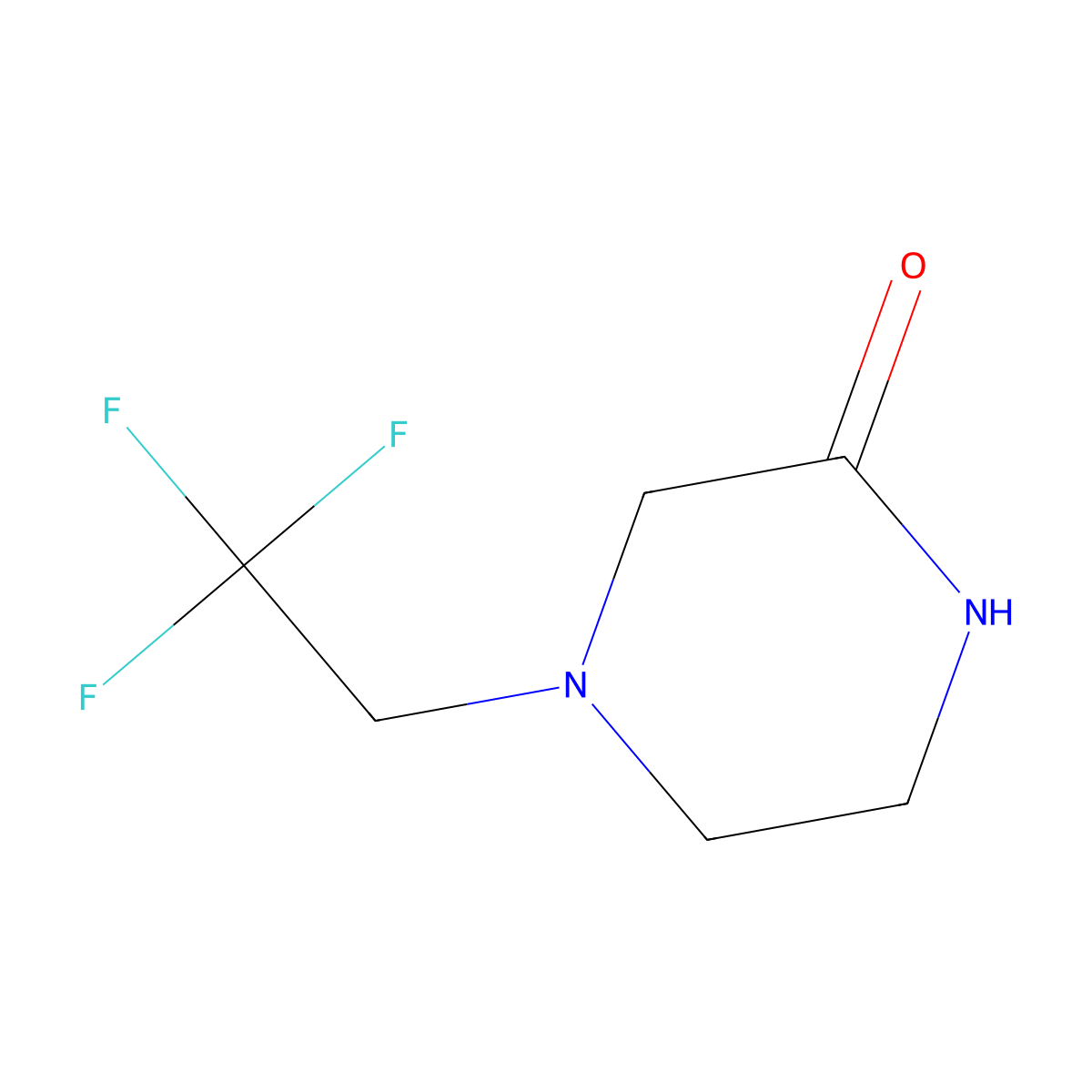 4-(2,2,2-Trifluoroethyl)piperazin-2-one molecular structure, CAS 1332886-67-5