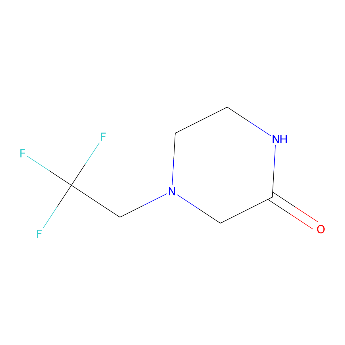 4-(2,2,2-Trifluoroethyl)piperazin-2-one molecular structure, CAS 1332886-67-5
