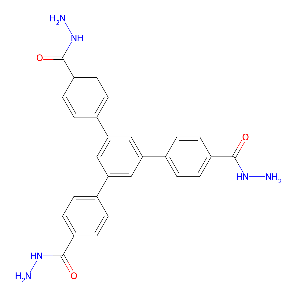 5'-(4-(Hydrazinecarbonyl)phenyl)-[1,1':3',1''-terphenyl]-4,4''-dicarbohydrazide molecular structure, CAS 1332896-69-1