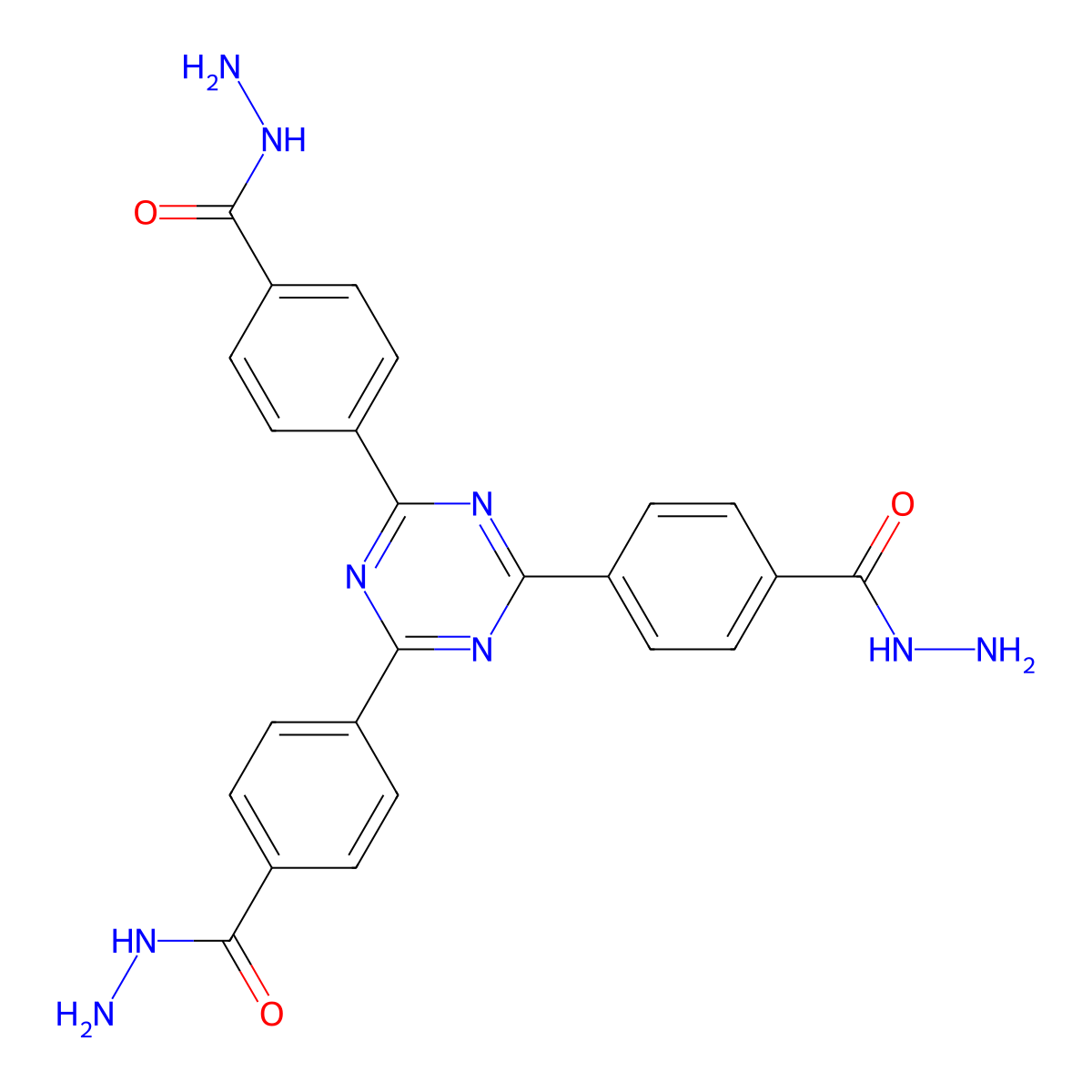 4,4',4''-(1,3,5-Triazine-2,4,6-triyl)tri(benzohydrazide) molecular structure, CAS 1332896-70-4