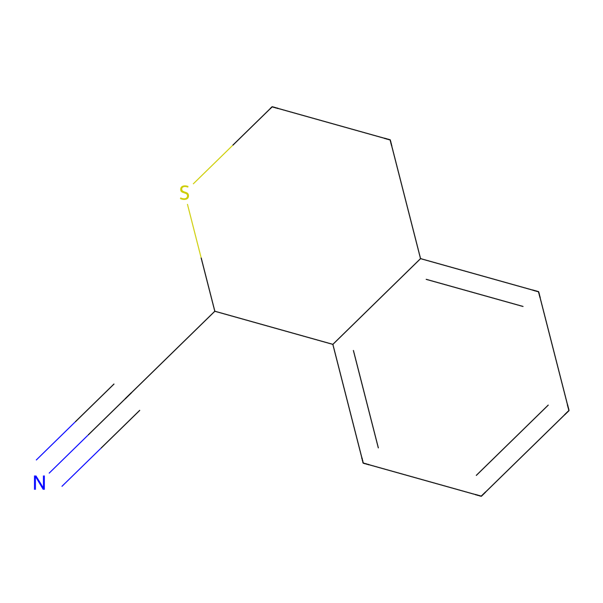 Isothiochroman-1-carbonitrile molecular structure, CAS 13329-15-2