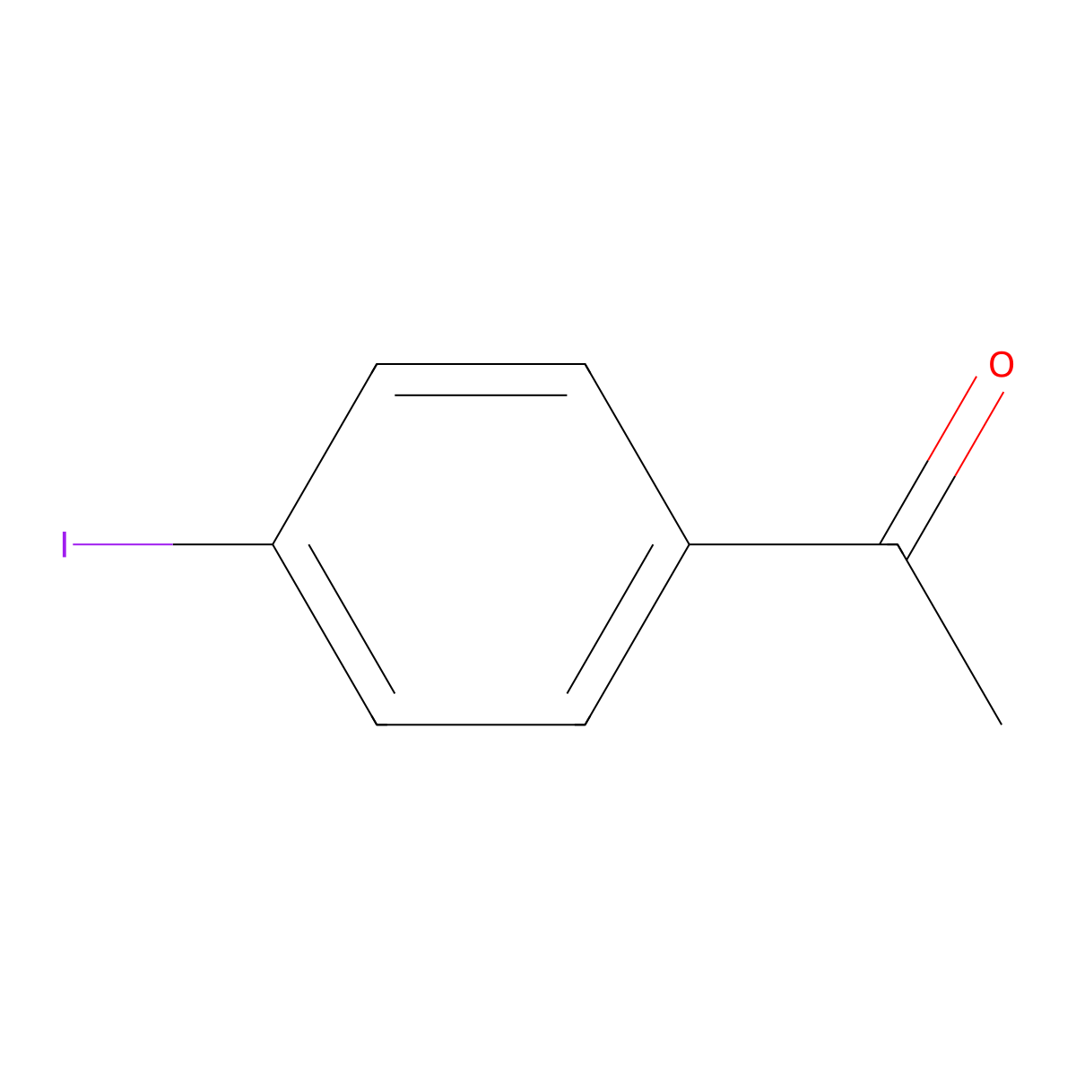 1-(4-Iodophenyl)ethan-1-one molecular structure, CAS 13329-40-3