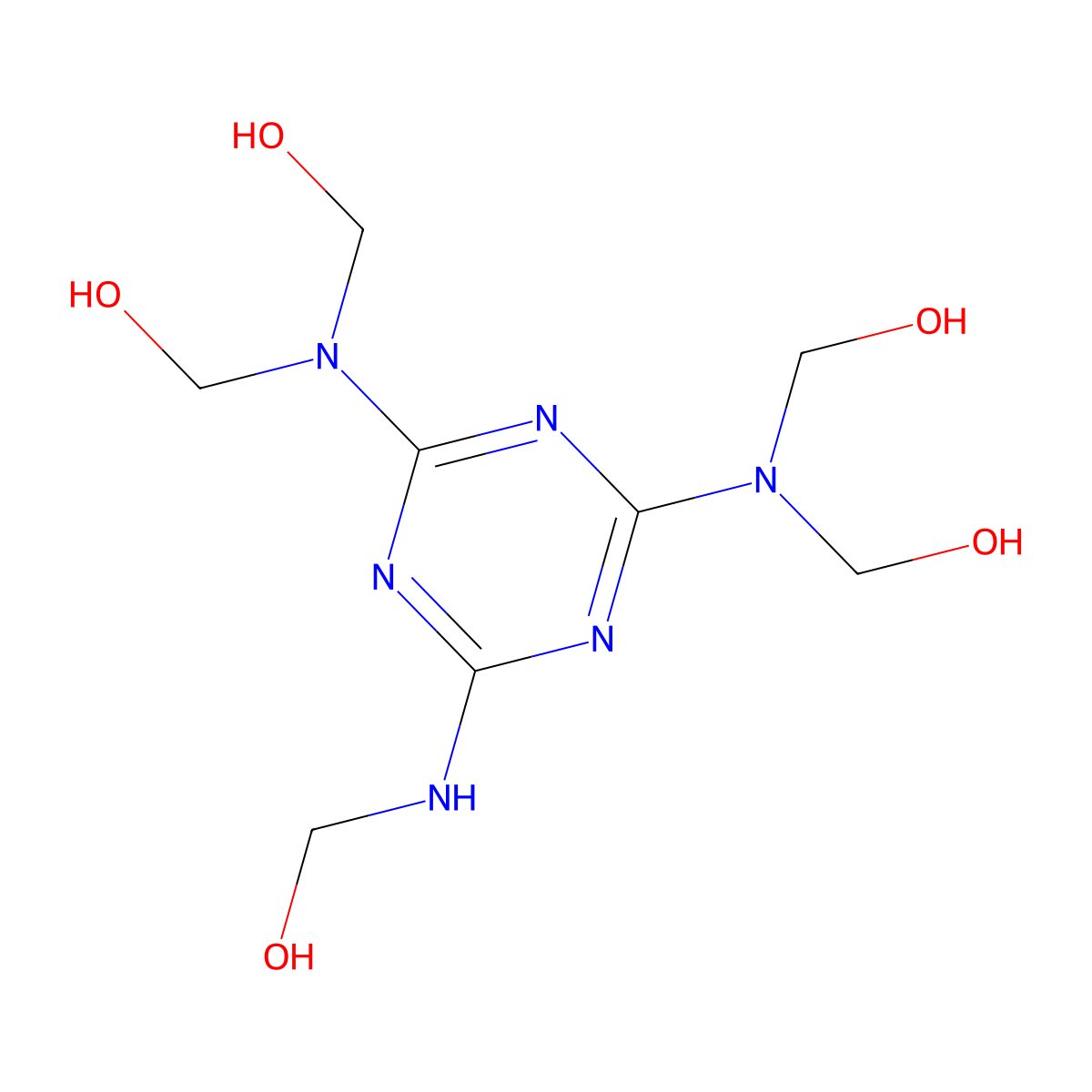 [[6-[(Hydroxymethyl)amino]-1,3,5-triazine-2,4-diyl]dinitrilo]tetrakismethanol molecular structure, CAS 13329-69-6