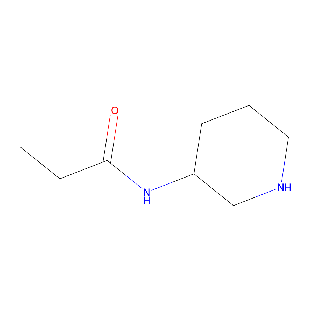 N-[(3S)-piperidin-3-yl]propanamide molecular structure, CAS 1332920-61-2