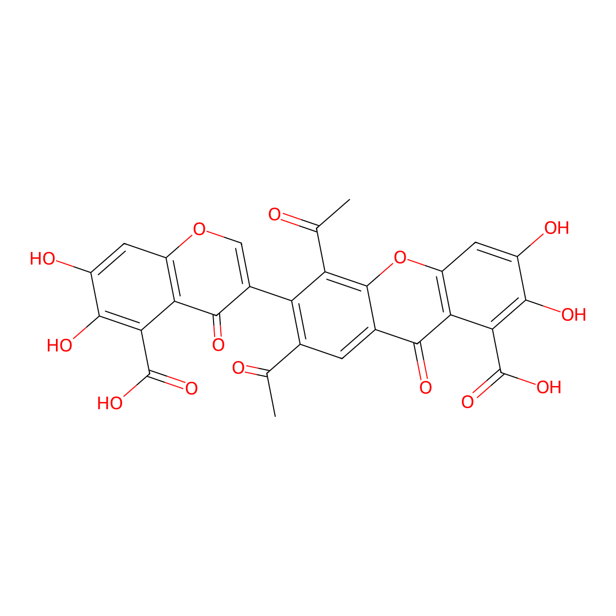 Vinaxanthone molecular structure, CAS 133293-89-7