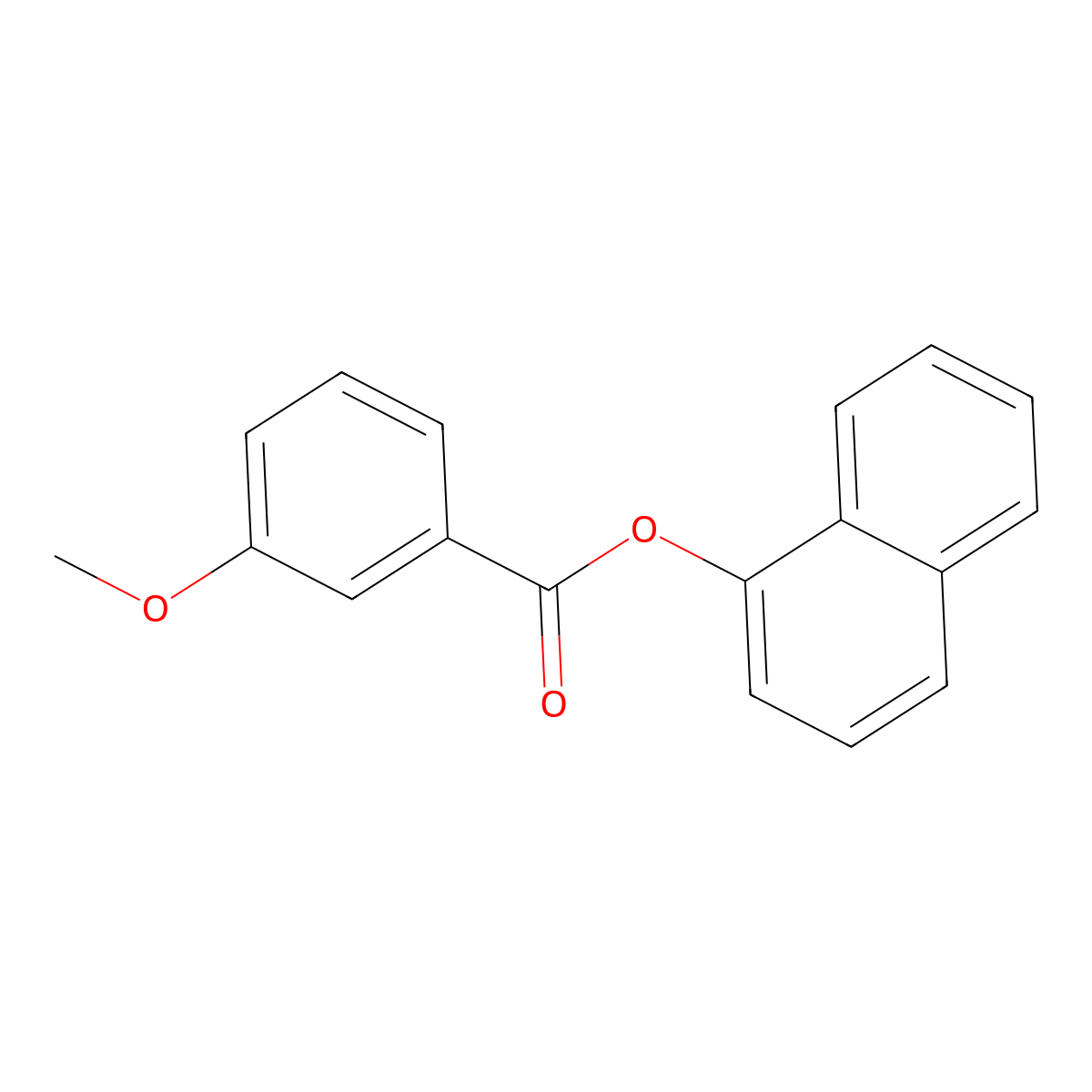 1-Naphthyl 3-methoxybenzoate molecular structure, CAS 133296-75-0