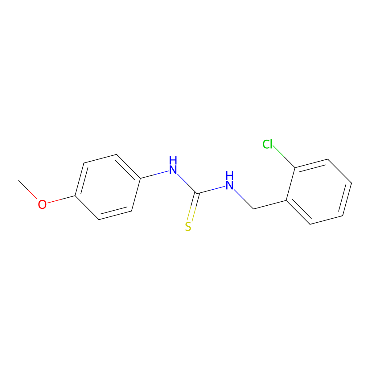 1-[(2-Chlorophenyl)methyl]-3-(4-methoxyphenyl)thiourea molecular structure, CAS 133297-14-0