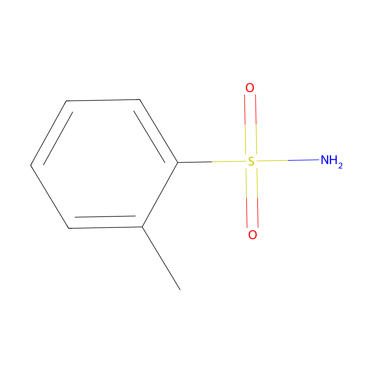 2-Methylbenzenesulfonamide molecular structure, CAS 1333-07-9