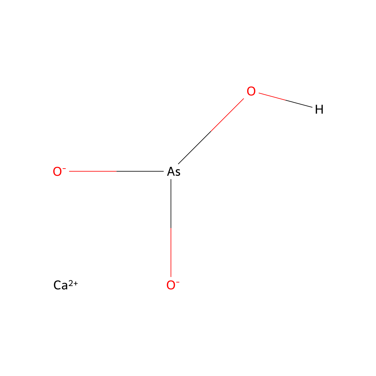 Calcium arsenite molecular structure, CAS 1333-24-0