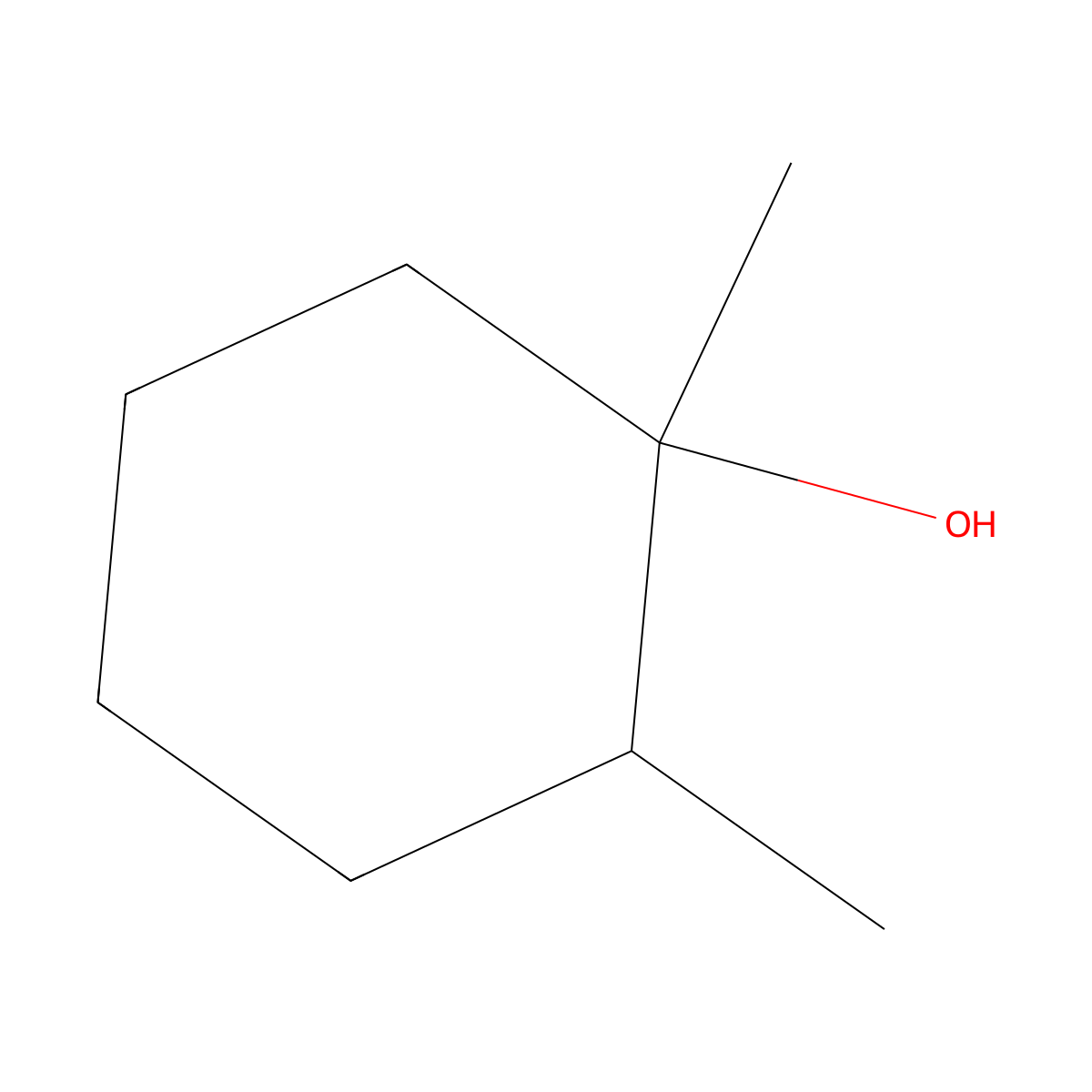 Dimethylcyclohexanol molecular structure, CAS 1333-45-5