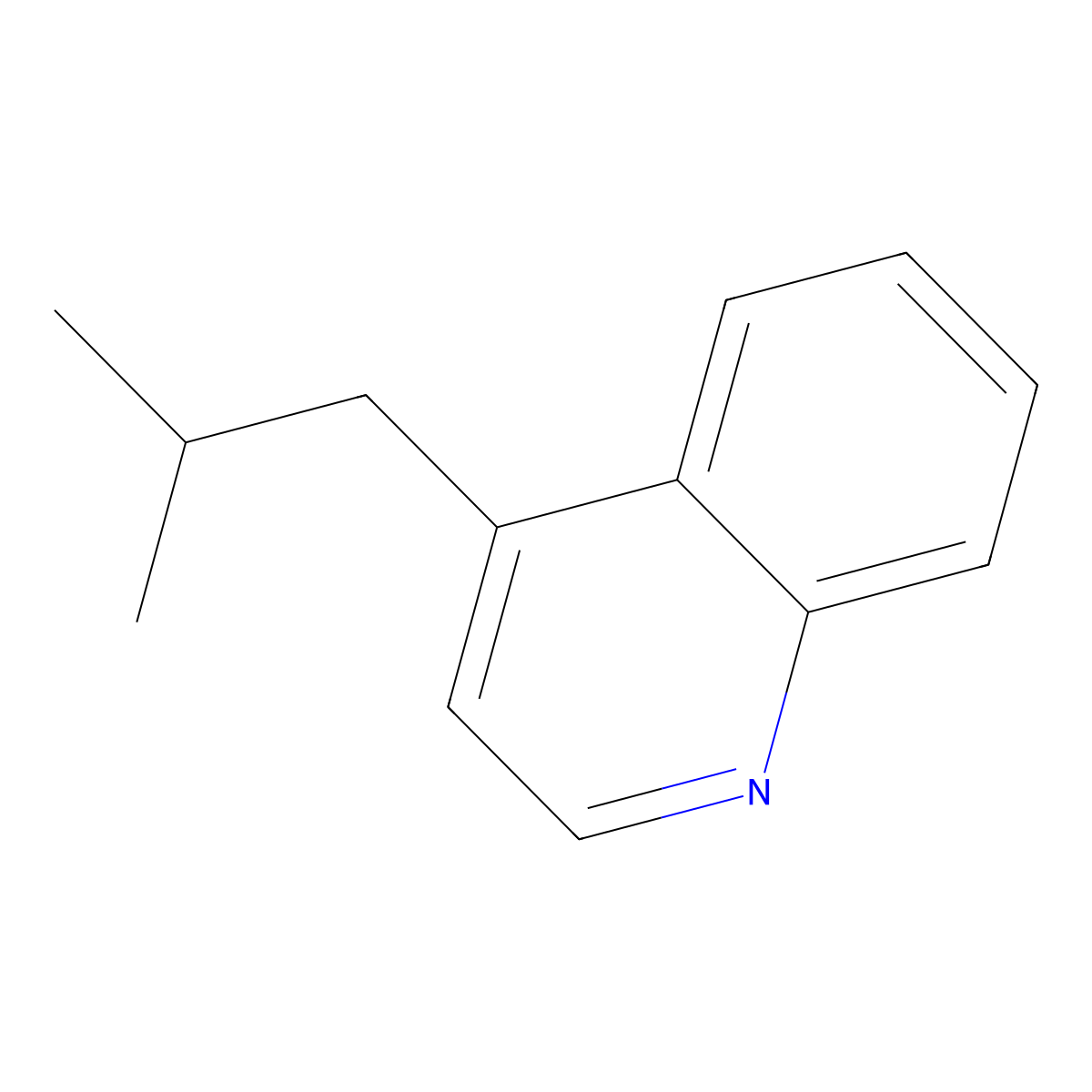 (Isobutyl)quinoline molecular structure, CAS 1333-58-0
