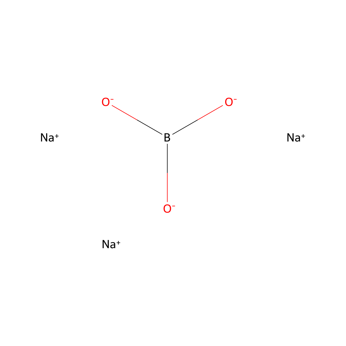 boric acid, sodium salt molecular structure, CAS 1333-73-9