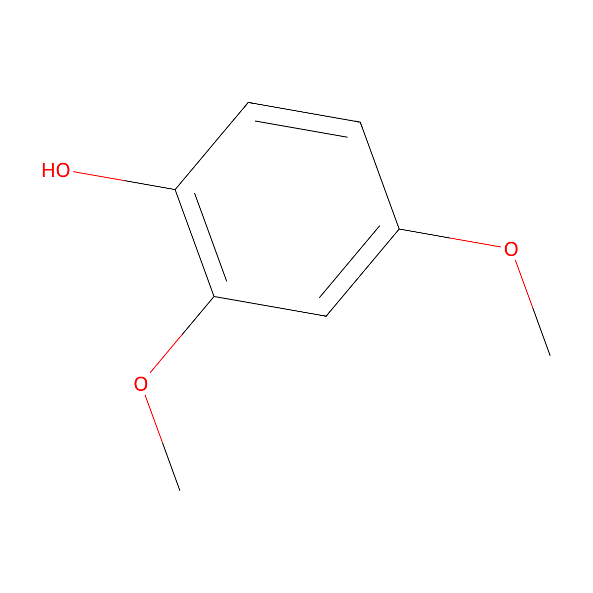 2,4-Dimethoxyphenol molecular structure, CAS 13330-65-9