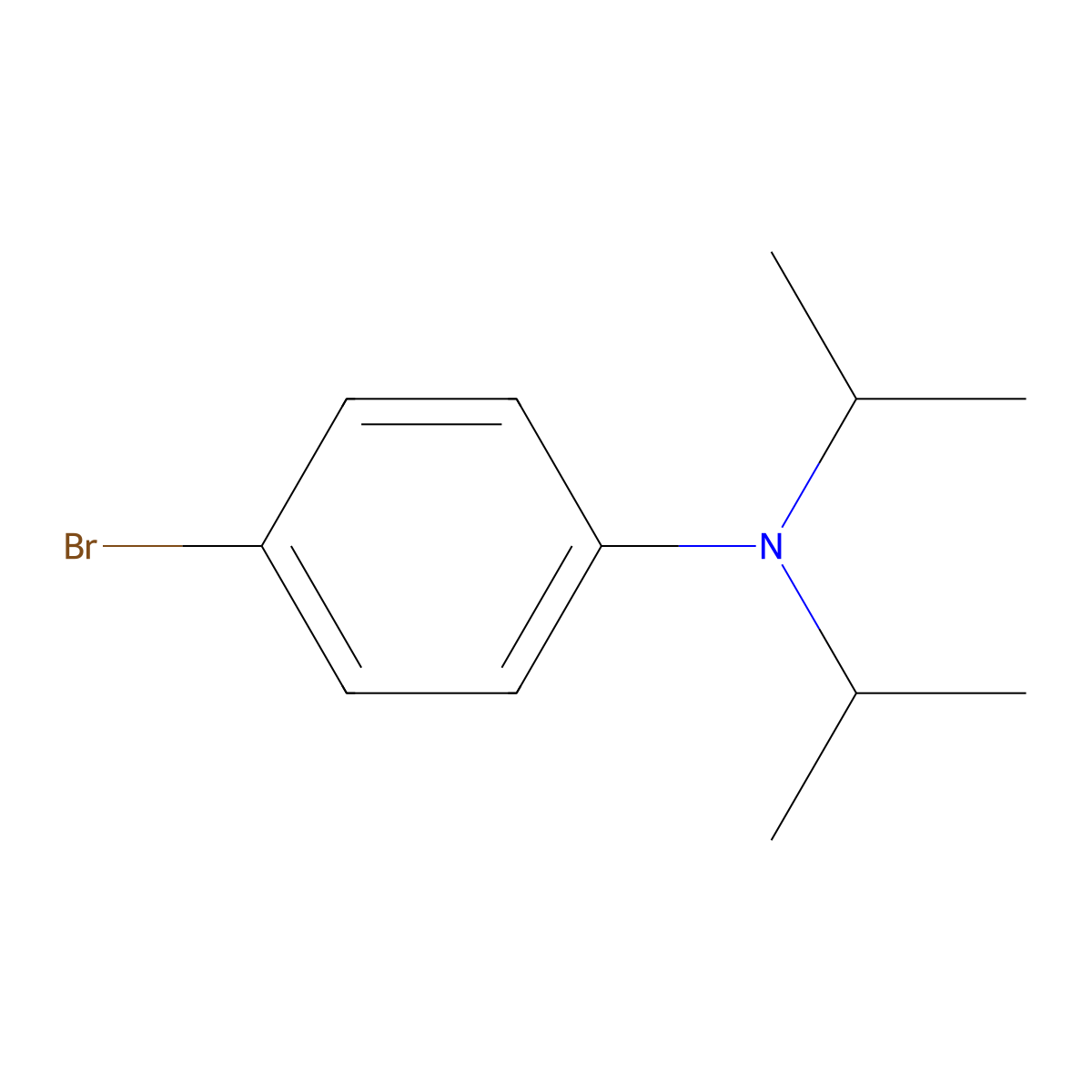 4-bromo-N,N-diisopropylaniline molecular structure, CAS 13330-86-4