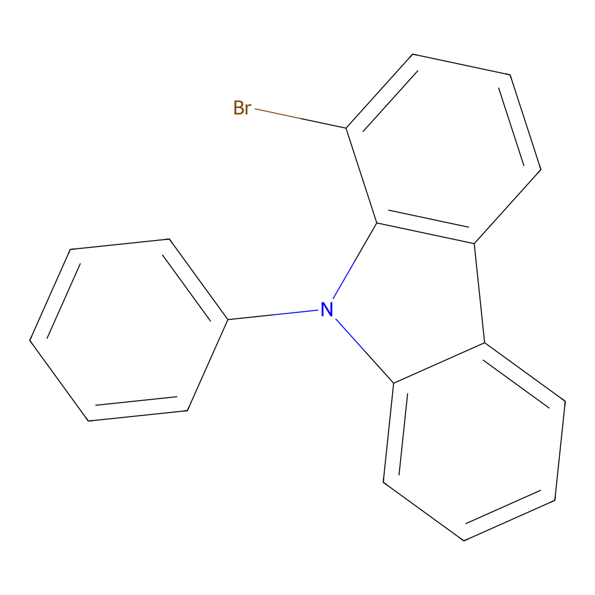 1-Bromo-9-phenyl-9H-carbazole molecular structure, CAS 1333002-37-1