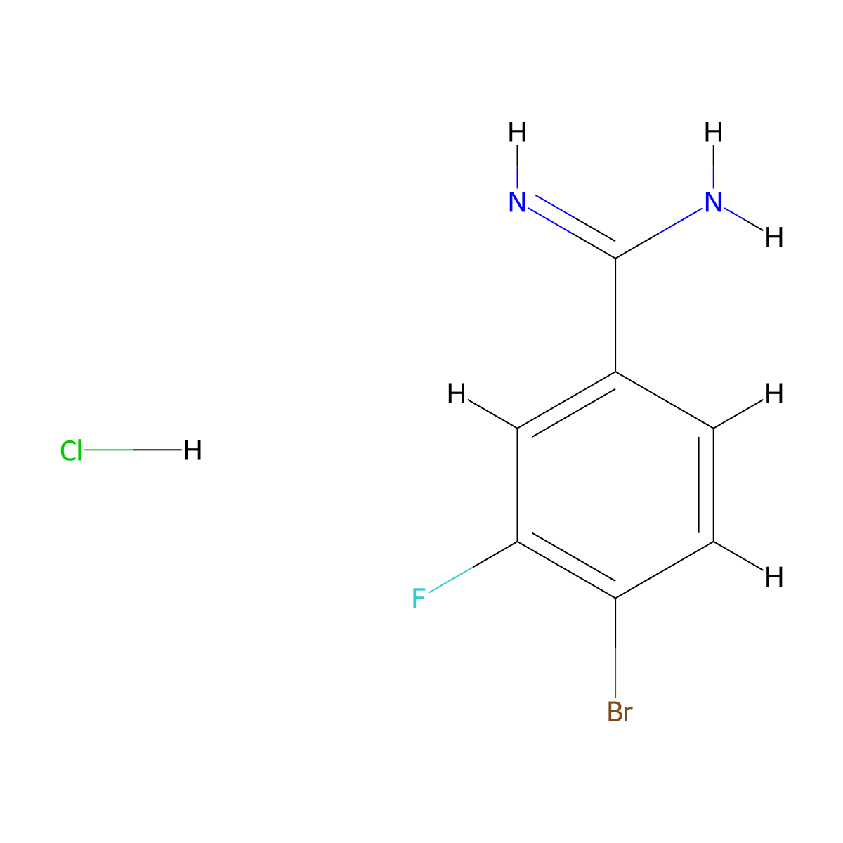 4-Bromo-3-fluorobenzimidamide hydrochloride molecular structure, CAS 133302-62-2